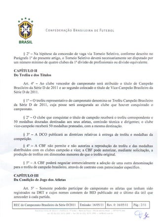 Série D 2011 - Regulamento da competição