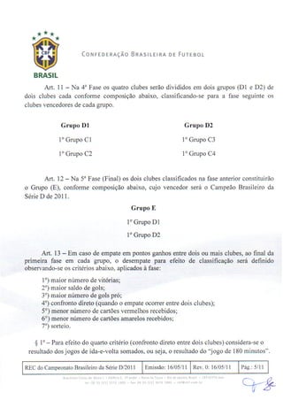 Série D 2011 - Regulamento da competição