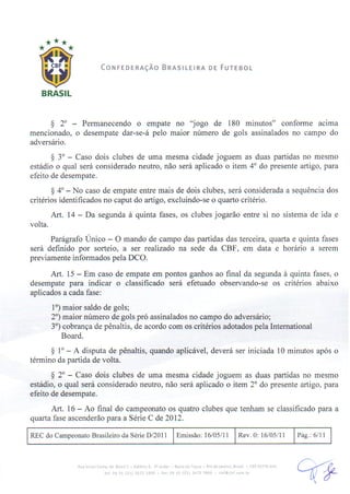 Série D 2011 - Regulamento da competição