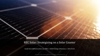 REC SOLAR HBR Review | PPT