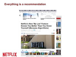Everything is a recommendation 
Xavier Amatriain – October 2014 – Recsys 
 
