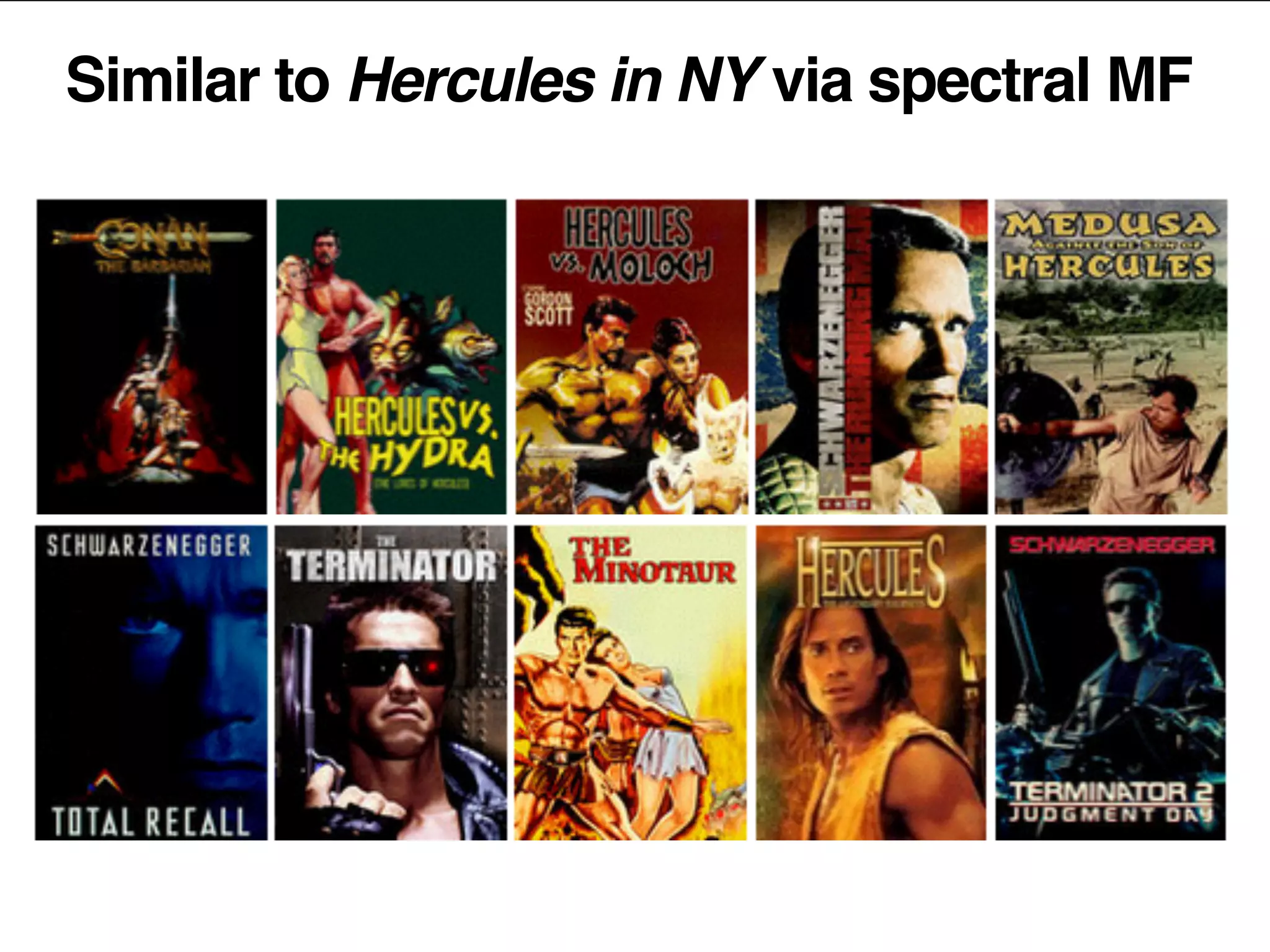 Similar to Hercules in NY via spectral MF
 