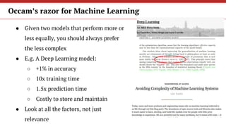 Distributing ML training
● Distributed ML training helps you scale with data
● But most of what people do in practice can ...