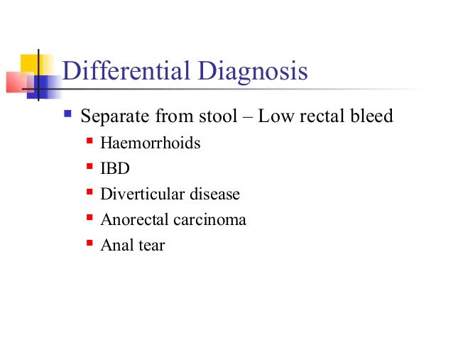 Rectal And Perianal Bleeding