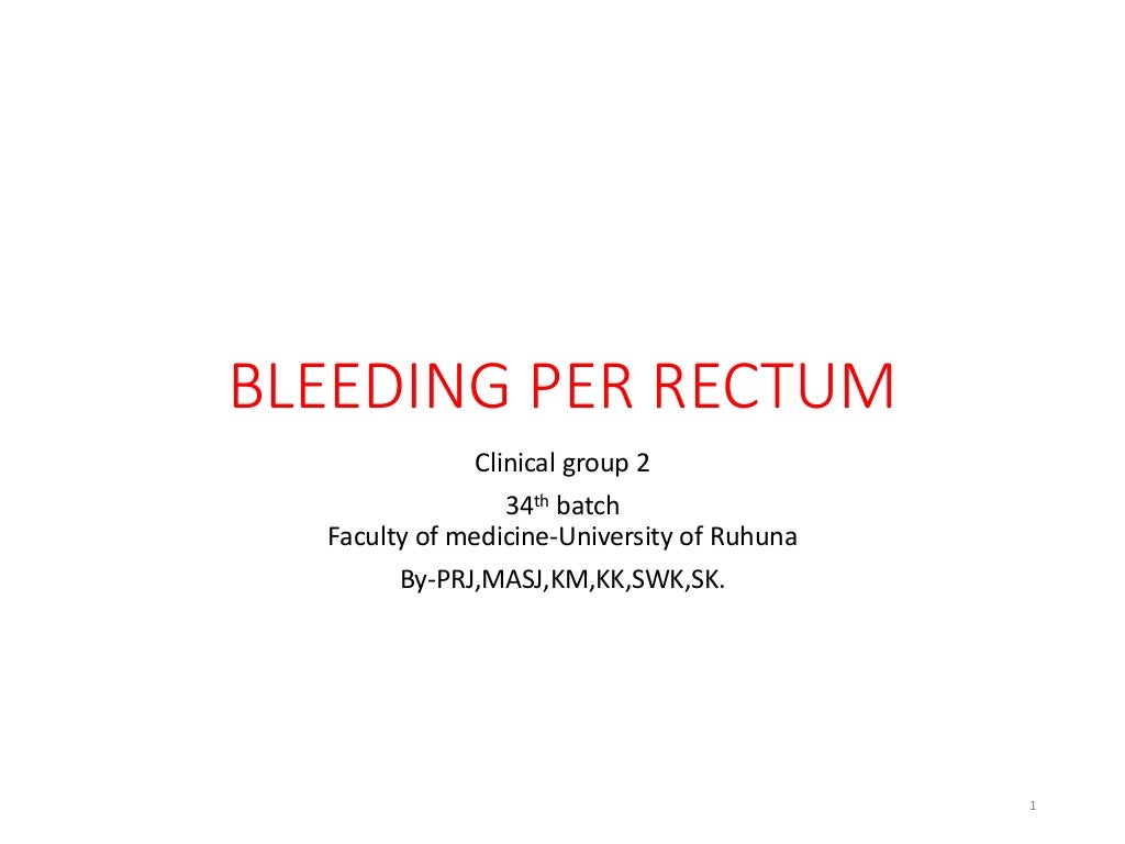 Rectal bleeding