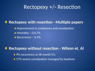 rectal prolapse. SYED OBAID PROFESSOR OF SURGERY | PPTX