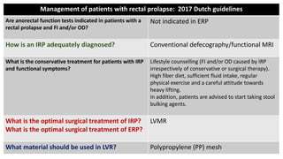 Rectal prolapse: Do we really have a perfect surgical solution? pptx copy