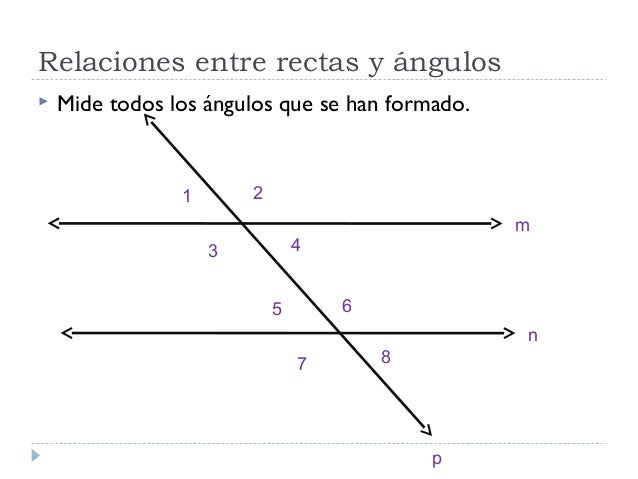 Rectas y ángulos
