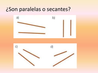 ¿Son paralelas o secantes?
 
