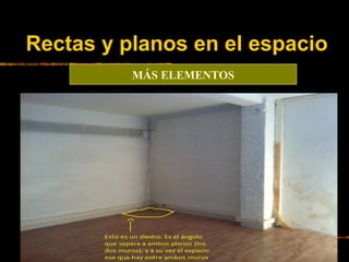 Rectas y planos en el espacio
MÁS ELEMENTOS

 