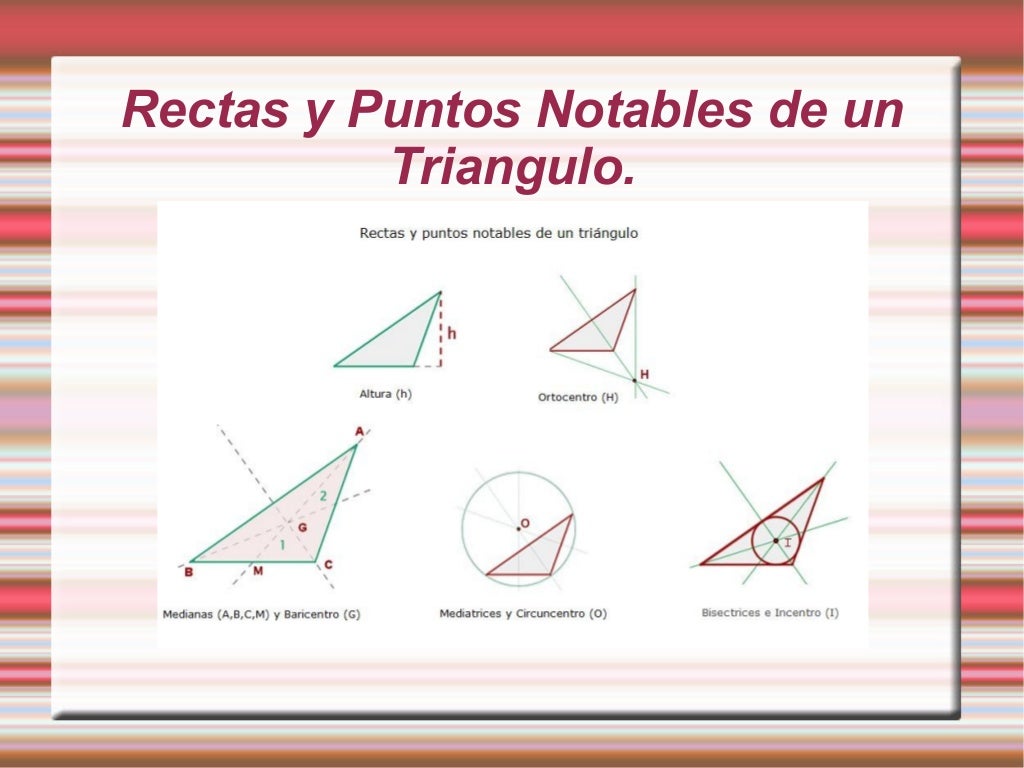 Rectas y puntos notables de un triangulo