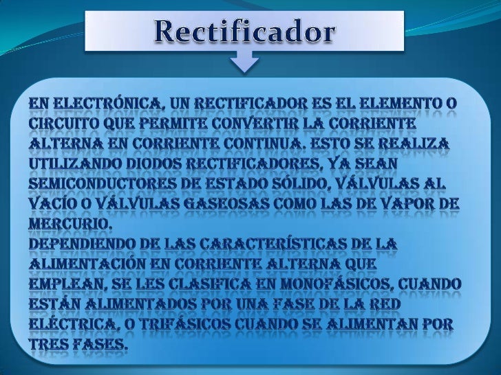 Rectificadores