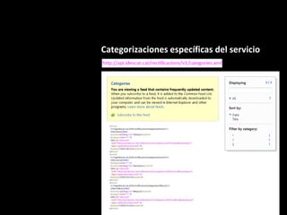 Categorizacionesespecíficas del servicio