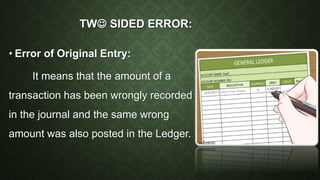 Rectification of errors (Financial Accounting) | PPTX