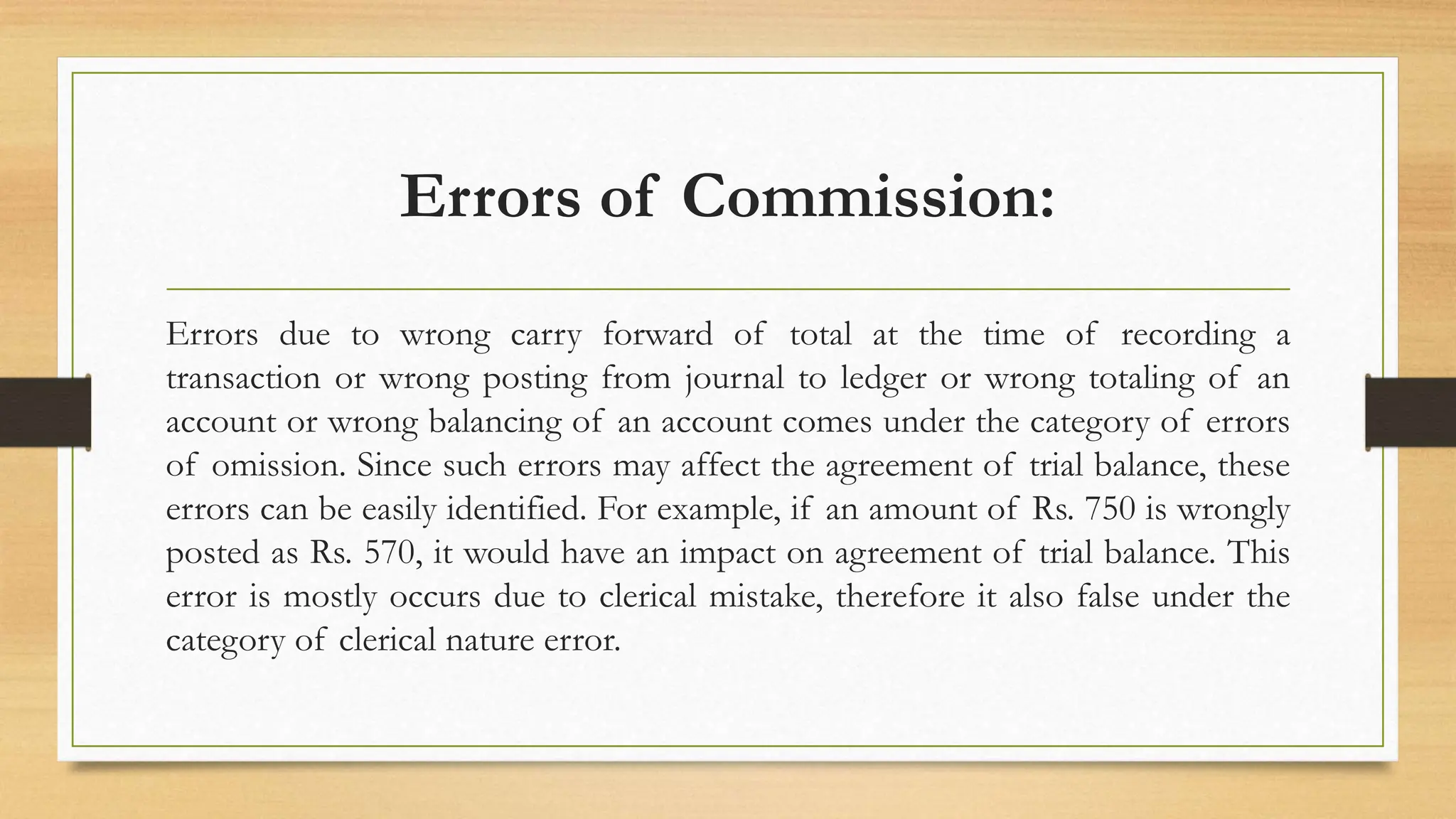 Rectification of error under trial balance | PPTX