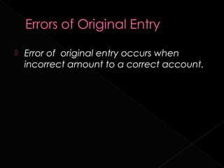 Rectification of errors in accounting | PPT