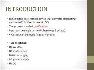 Application of rectifier discount