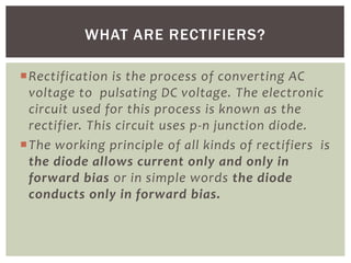 Rectifier and Filter circuits (chapter14) | PPTX