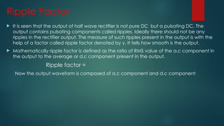 Pulsating Dc With Ripple rectifier for students understanding which | PPTX