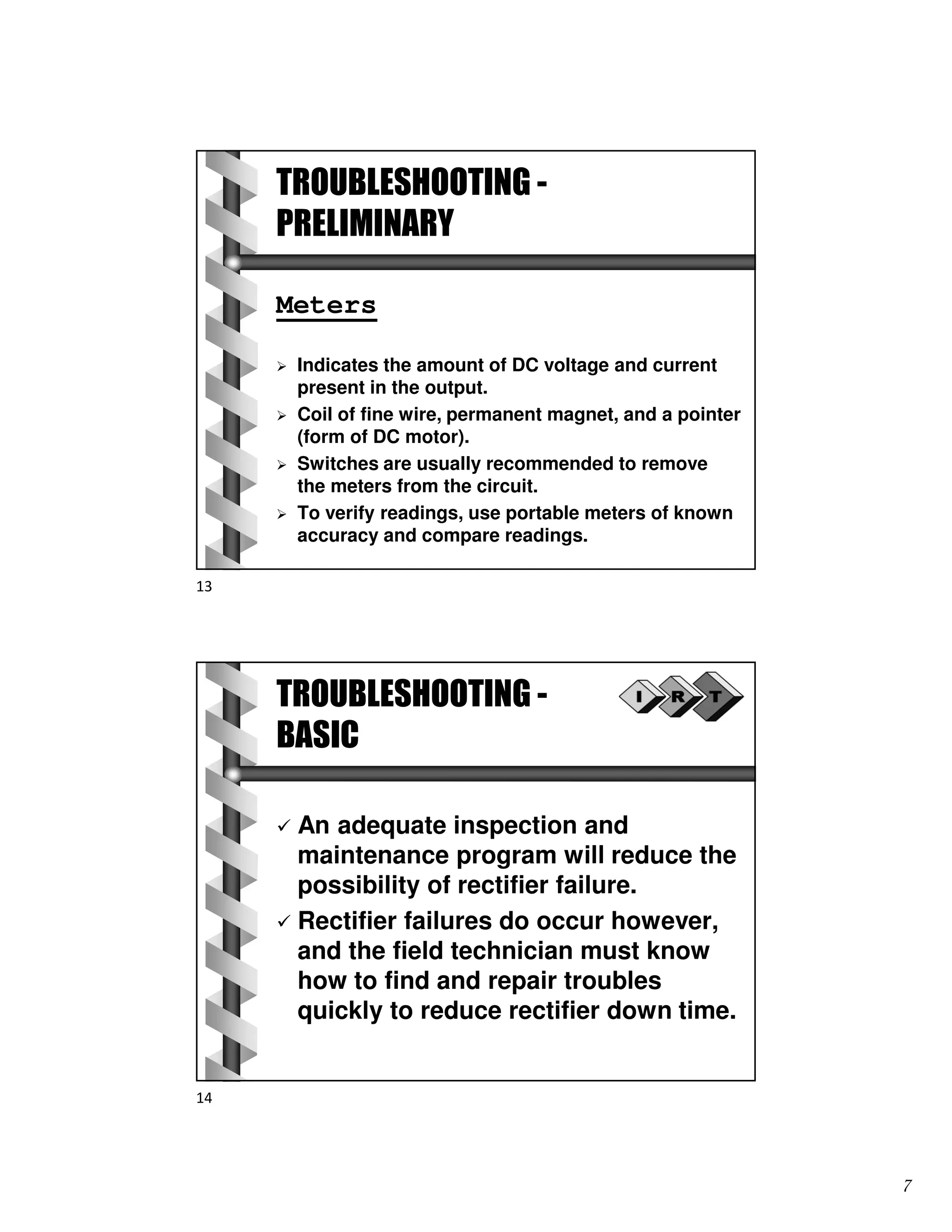 Rectifier Inspection Checklist Rectifier Operations & Maintenance - Don Olson - 2.4.2020