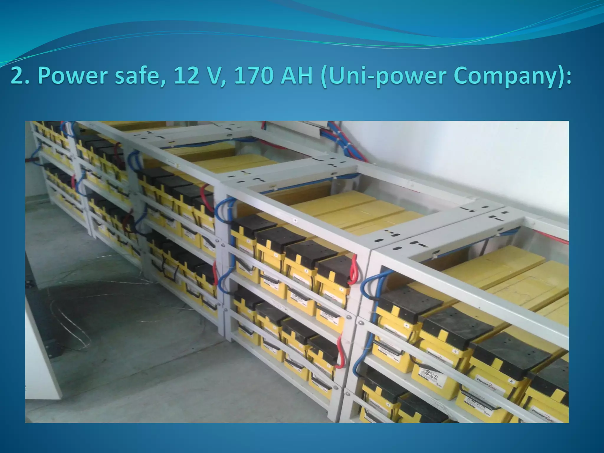 Rectifiers and Back up Batteries at Telecom Sites