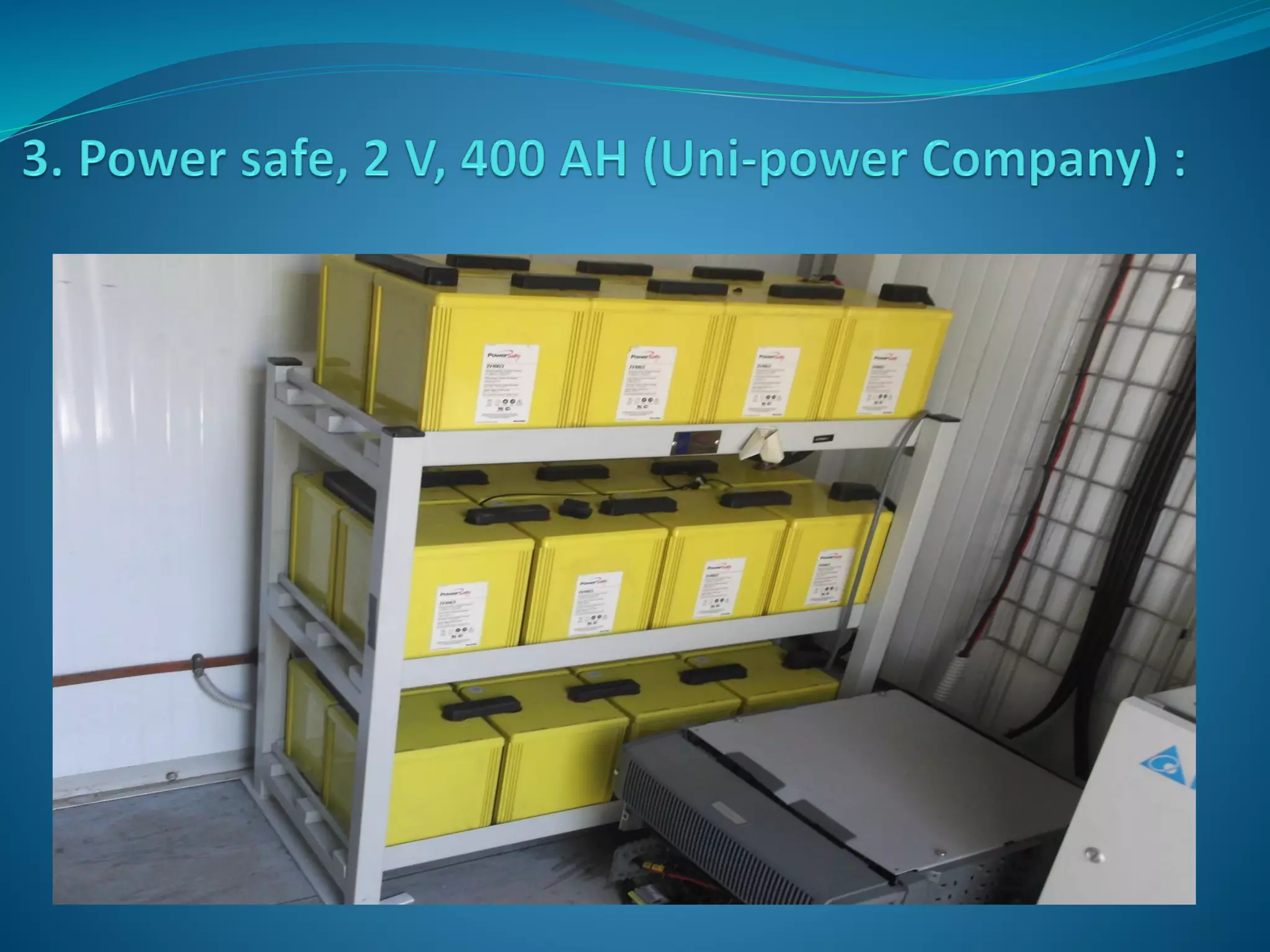 Rectifiers and Back up Batteries at Telecom Sites