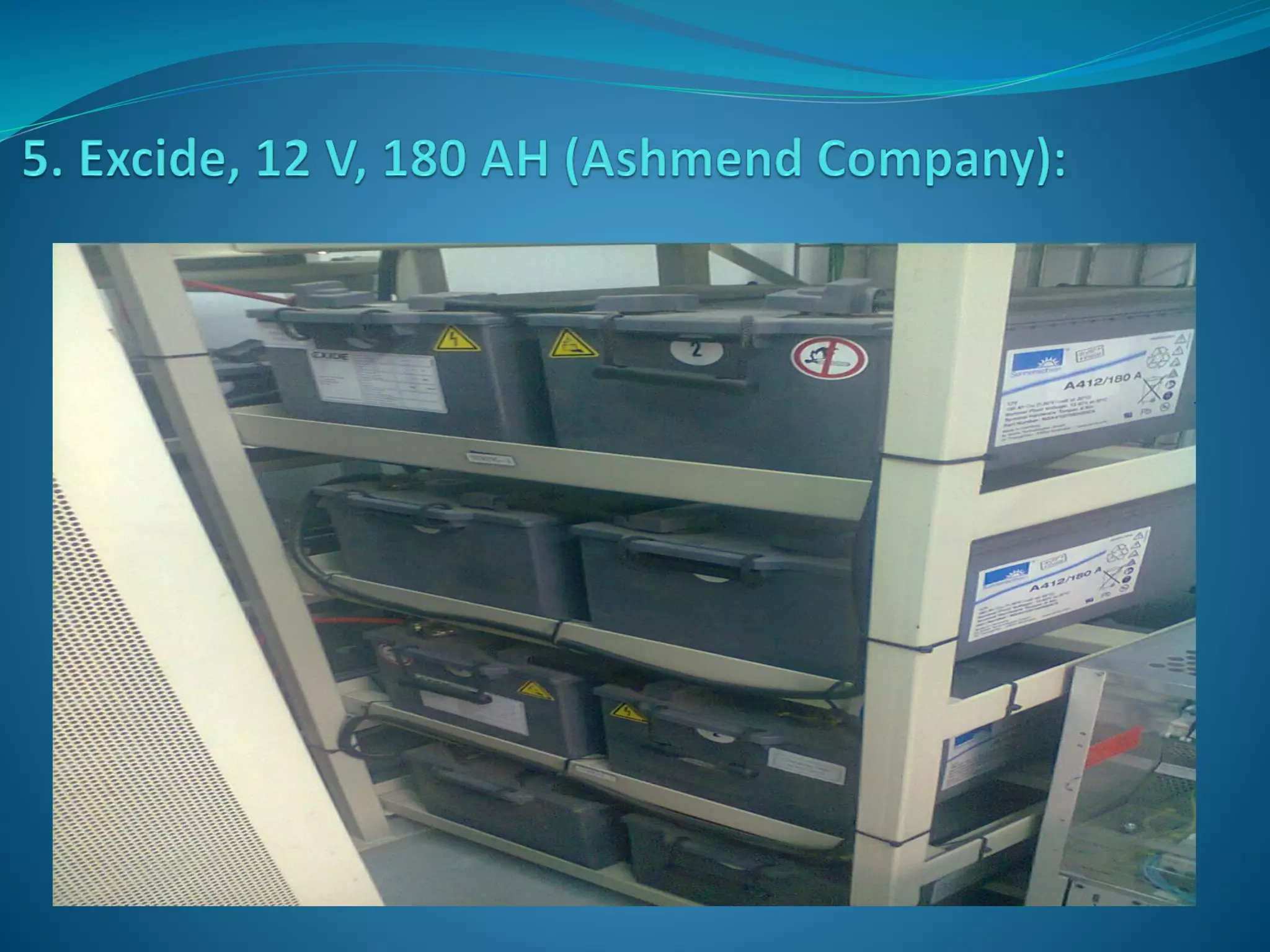 Rectifiers and Back up Batteries at Telecom Sites