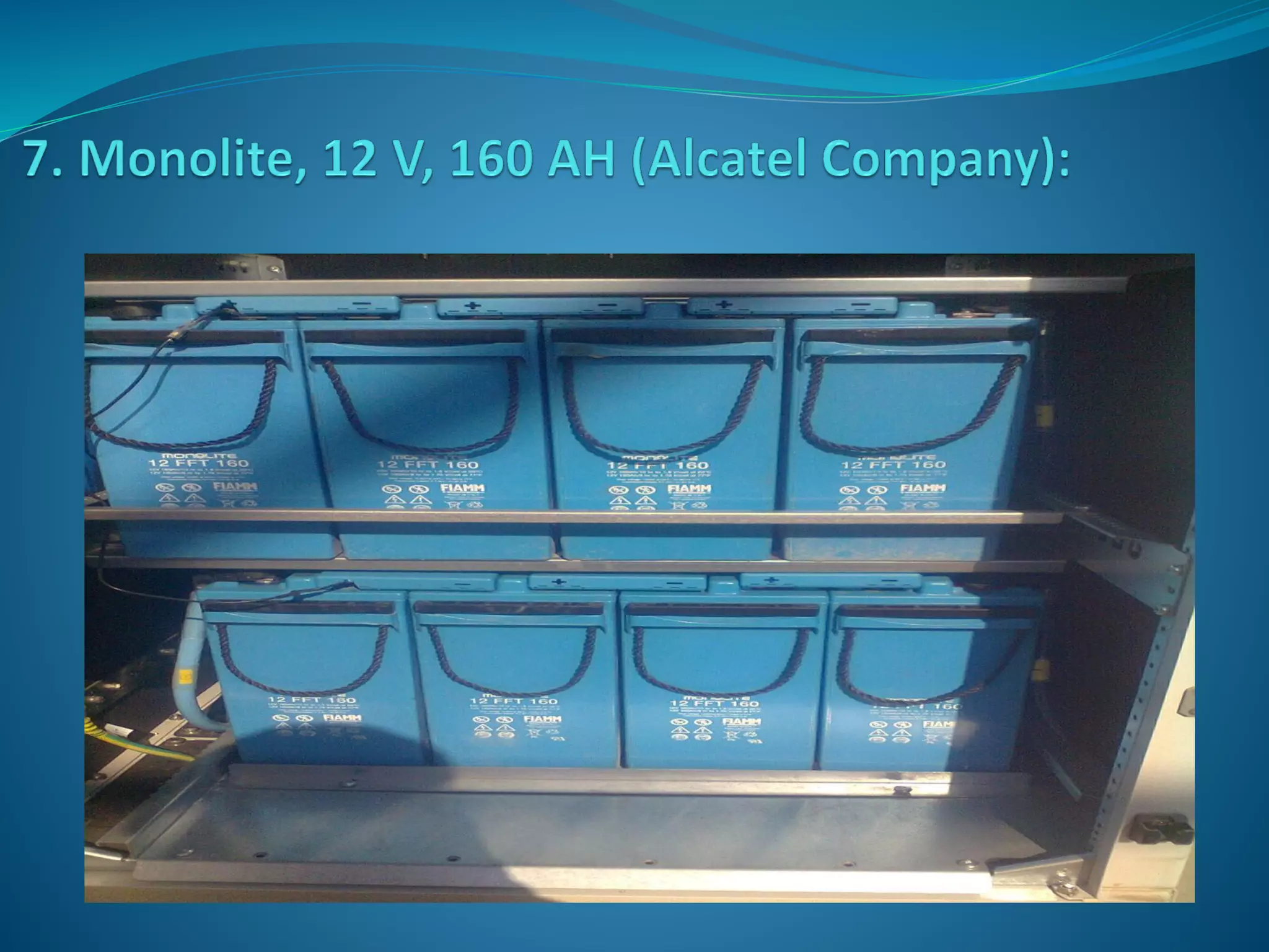 Rectifiers and Back up Batteries at Telecom Sites