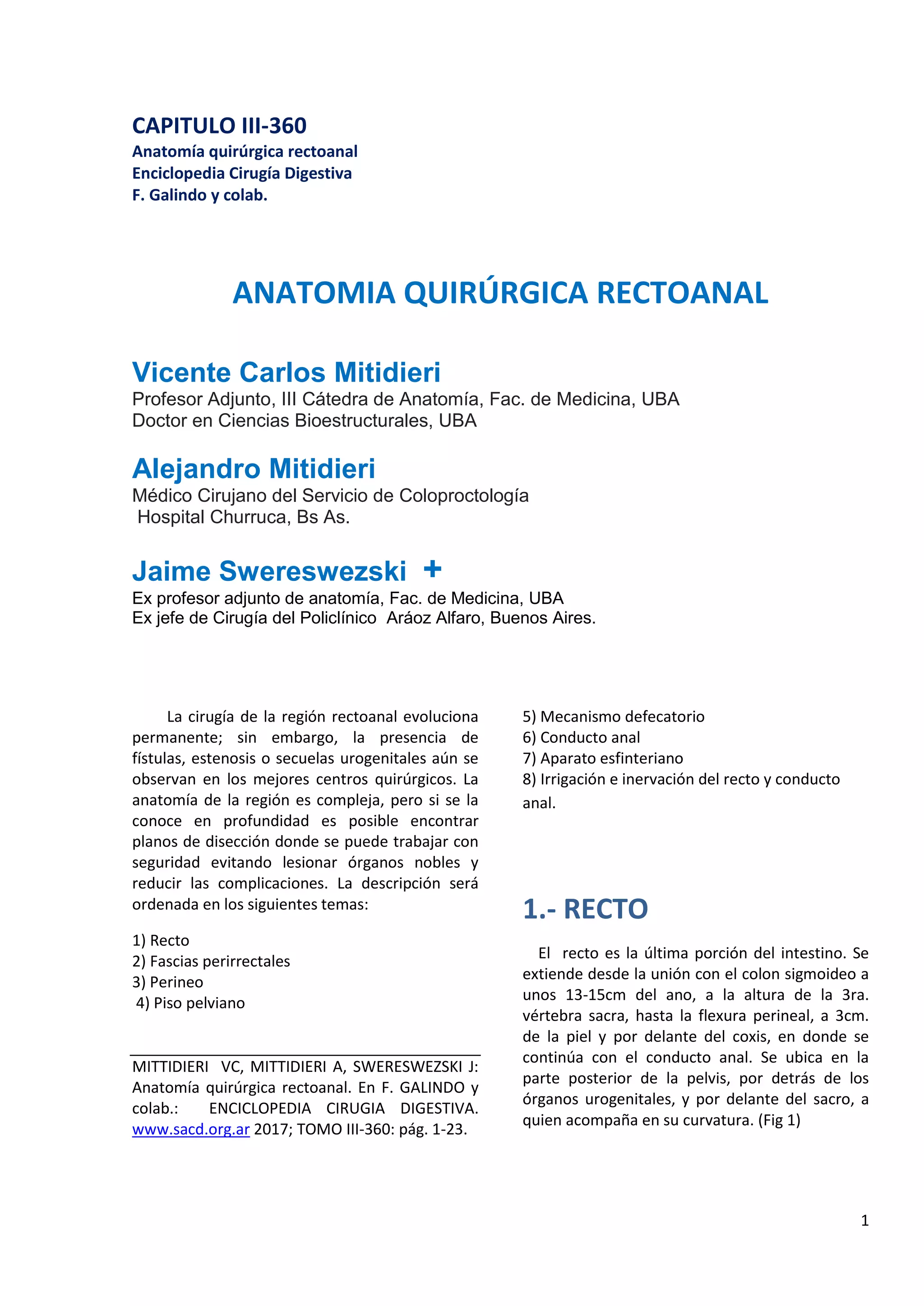 Anatomia Quirúrgica de Recto y Ano | PDF