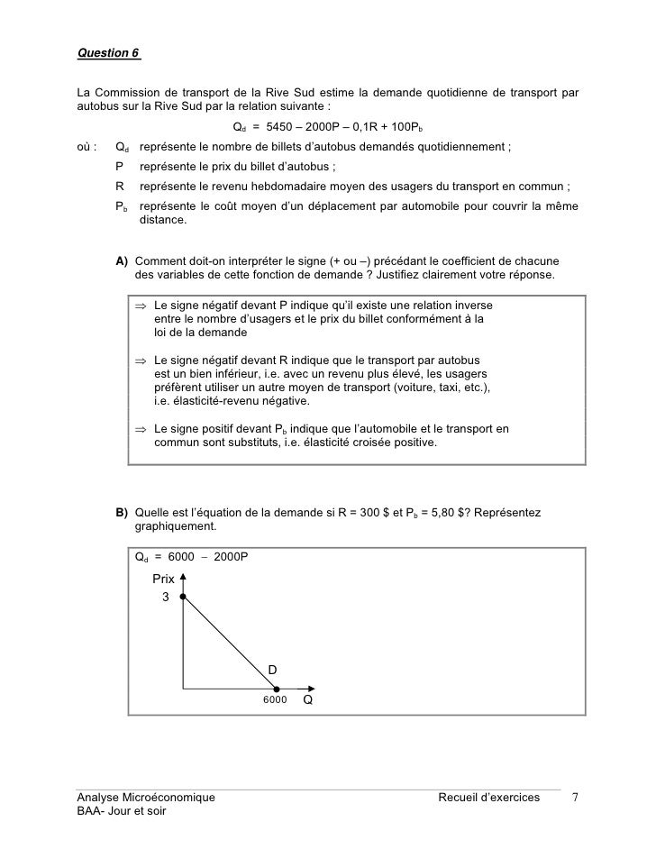 Recueil Dexercices Corriges De Microeconomie