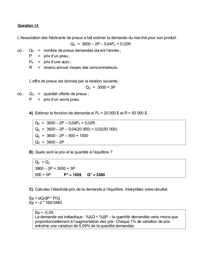 Recueil Dexercices Corriges De Microeconomie