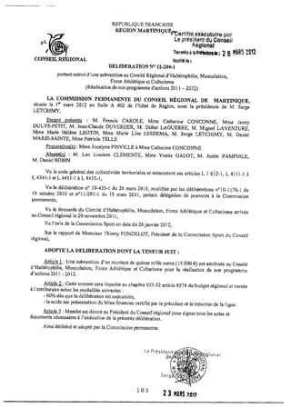 Recueil des actes administratifs mars 2012