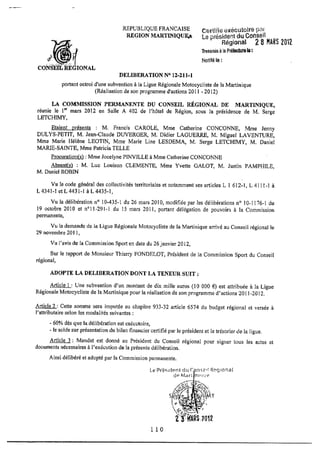 Recueil des actes administratifs mars 2012