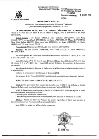 Recueil des actes administratifs mars 2012