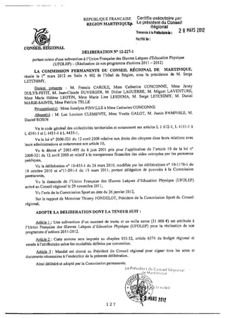 Recueil des actes administratifs mars 2012