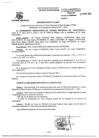 Recueil des actes administratifs mars 2012