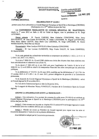 Recueil des actes administratifs mars 2012