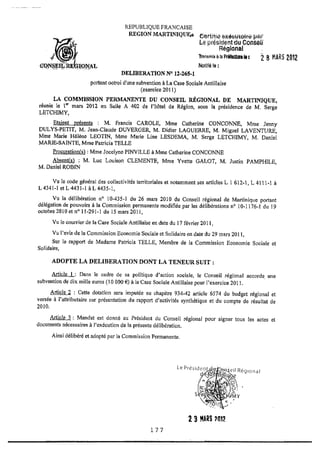 Recueil des actes administratifs mars 2012