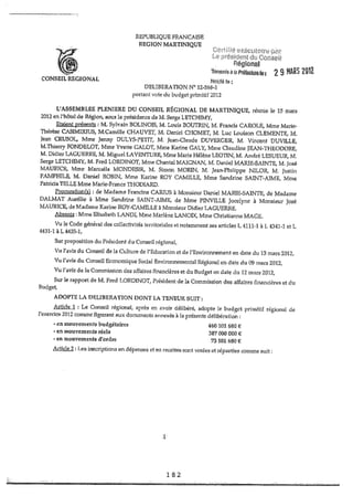 Recueil des actes administratifs mars 2012