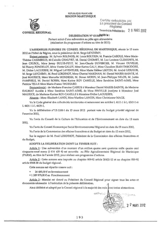 Recueil des actes administratifs mars 2012