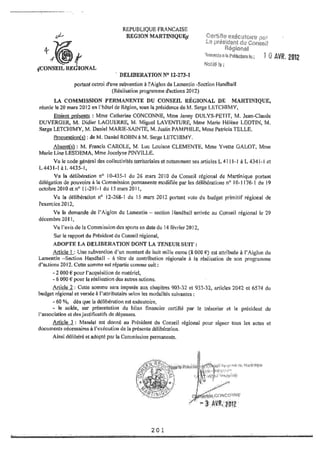 Recueil des actes administratifs mars 2012