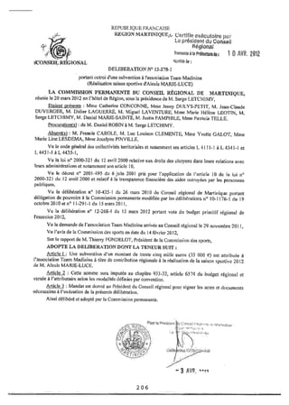 Recueil des actes administratifs mars 2012