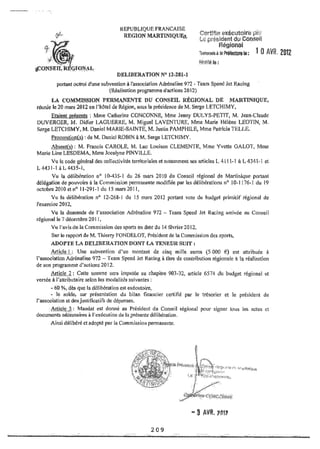 Recueil des actes administratifs mars 2012