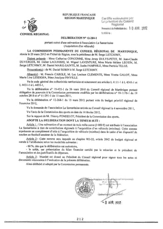 Recueil des actes administratifs mars 2012