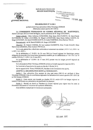 Recueil des actes administratifs mars 2012