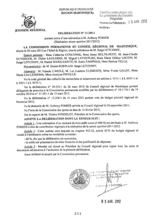 Recueil des actes administratifs mars 2012