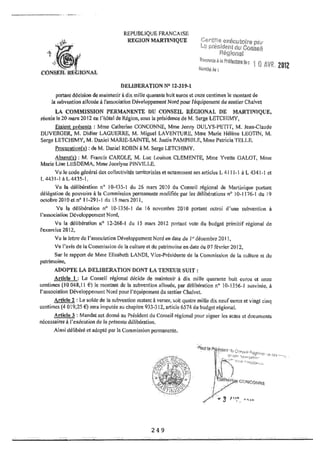 Recueil des actes administratifs mars 2012