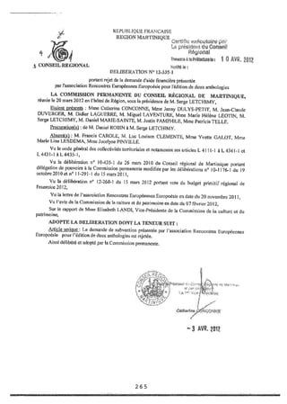 Recueil des actes administratifs mars 2012