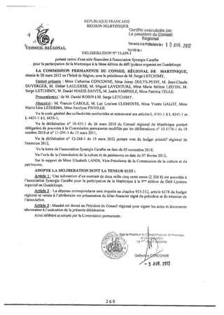 Recueil des actes administratifs mars 2012