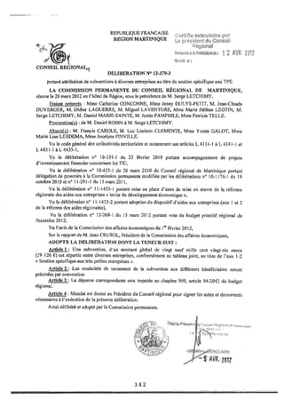 Recueil des actes administratifs mars 2012